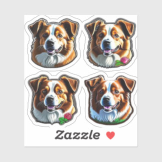 Collection dogs of stickers 