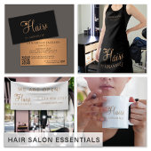 Hair salon employee personalised white and gold T-Shirt
