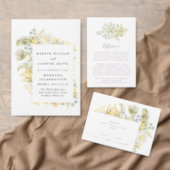 Boho Simple Elegant Wild Flower Wedding Save The Date (Personalise this independent creator's collection.)