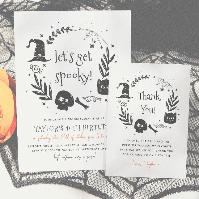 Let's Get Spooky Halloween Any Age Birthday Party Paper Plate Zazzle