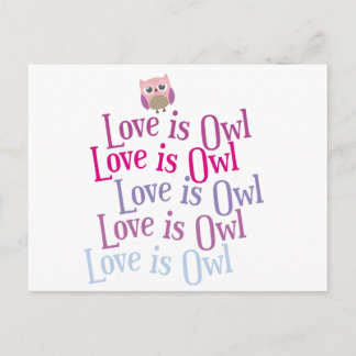 Collection "Love is owl" Postcard