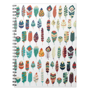 Collection of boho vintage tribal ethnic hand draw notebook