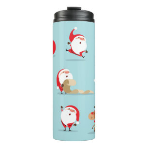 Collection of christmas santa claus thermal tumbler