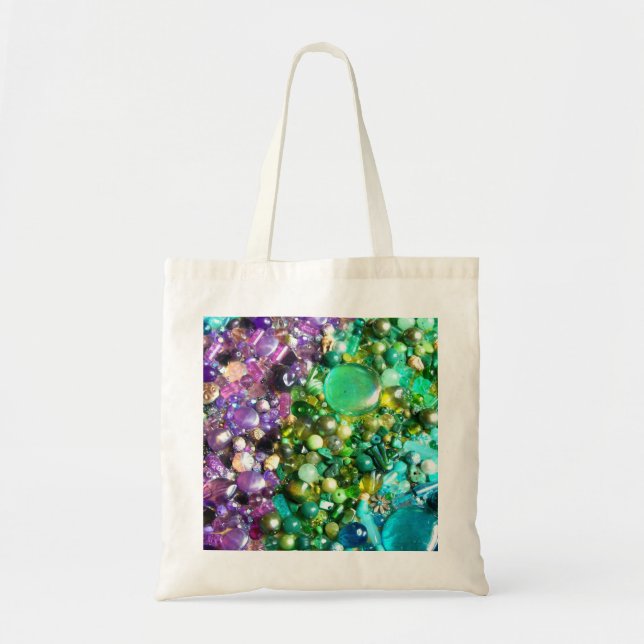 Collection of Colourful Shiny Beads Tote Bag (Front)