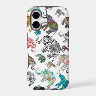Collection Of Elephant In A Random Pattern