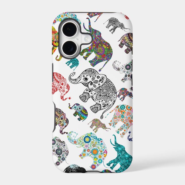 Collection Of Elephant In A Random Pattern (Back)