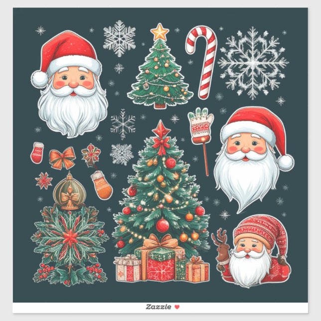 Collection of Festive Christmas Icons (Sheet)