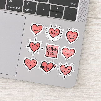 Collection Of Love Heart Stickers