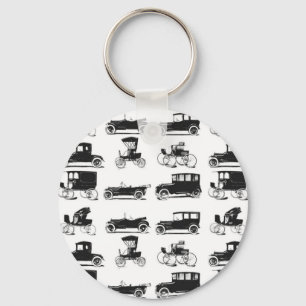Collection of old and classic cars key ring