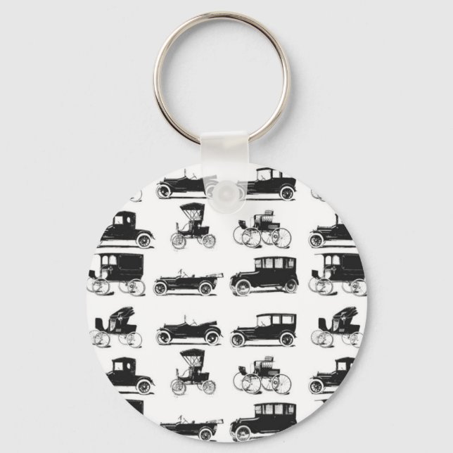 Collection of old and classic cars key ring (Front)