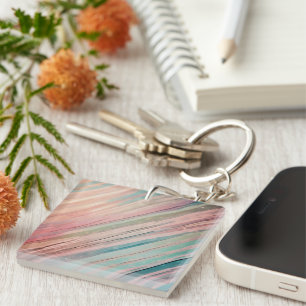 Collection of Pastel Patterns Key Ring