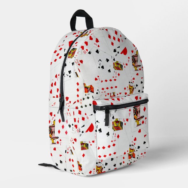 Collection Of Playing Cards Printed Backpack (Back Corner Left)