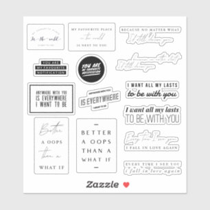 Collection of Romantic Love Quotes Stickers