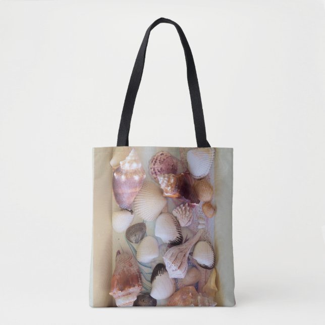 Collection of seashells on a tote bag (Front)