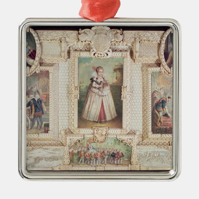 Collection of six miniatures metal tree decoration (Front)