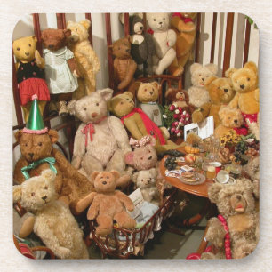 Collection Of Vintage Teddy Bears Coaster
