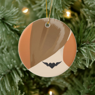 Collection Of Woman Neck Tattoo Art Print, No 1/10 Ceramic Ornament