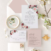 The Night Before Floral Wedding Rehearsal Dinner Invitation