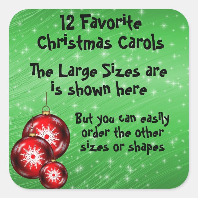 Collection Sticker 12 Favourite Carols - 2 (Front)
