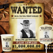  Cowboy Wanted Poster, Add Your Photo Text Poster