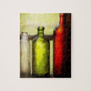 Collector - Bottles - Still life of three bottles Jigsaw Puzzle