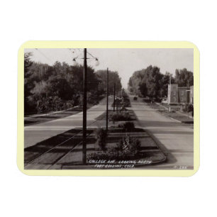 College Ave., Fort Collins, Colorado Vintage  Magnet