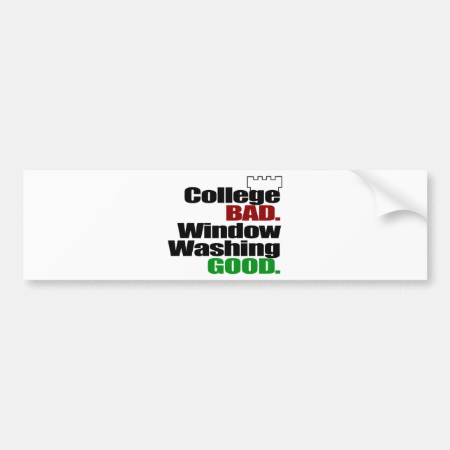College BAD Bumper Sticker (Front)