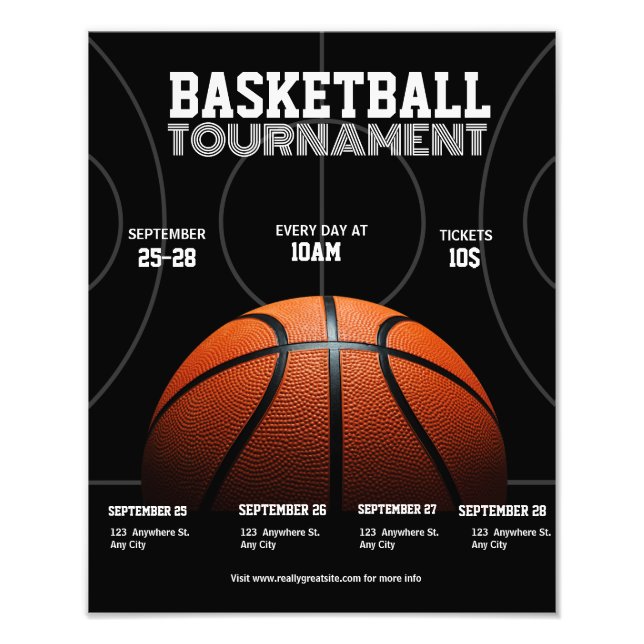  College Basketball Tournament, Basketball Sport  Photo Print (Front)
