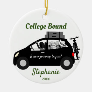 College Bound Female Ceramic Ornament