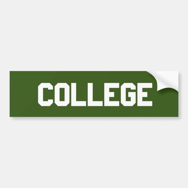 College Bumper Sticker (Front)