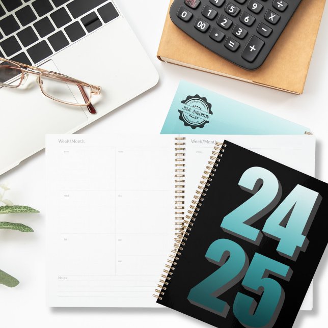 College Business Teal and black 2024 2025 personal Planner (Creator Uploaded)