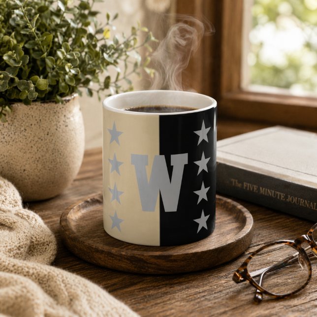 College Colours Black & Gold Monogram  Coffee Mug (Creator Uploaded)