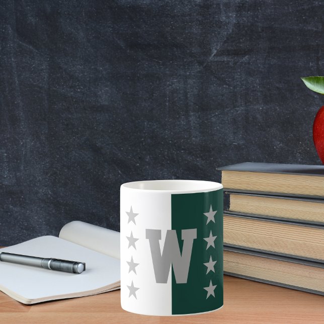 College Colours Hunter Green & White Coffee Mug (Creator Uploaded)