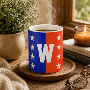 College Colours Royal Blue & Orange Coffee Mug