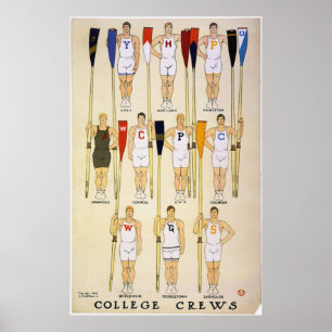 College Crews & Colors Poster