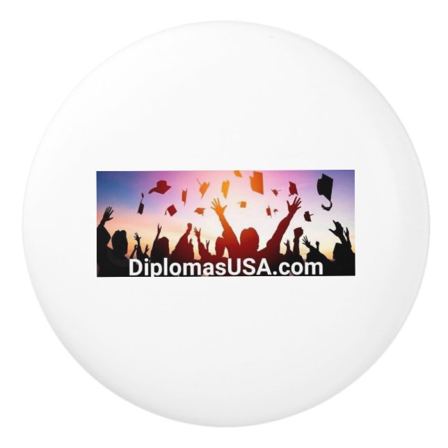 college diplomas or high school diploma New Ceramic Knob (Front)
