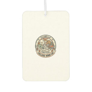 College Dorm Cat College Dorm Cat Vintage Vector A Car Air Freshener