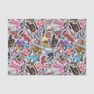 College Dynamic Art Urban Graffiti pattern Tissue Paper