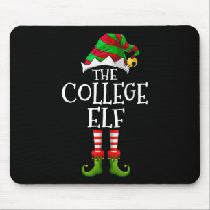 College Elf Fun Matching Pajama Group Christmas Wo Mouse Pad