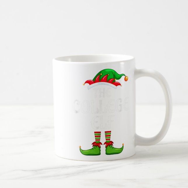 College Elf Matching Family Group Christmas Party  Coffee Mug (Right)
