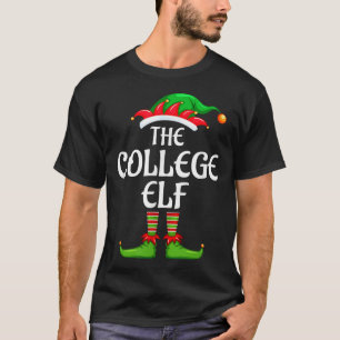 College Elf Matching Family Group Christmas Party T-Shirt