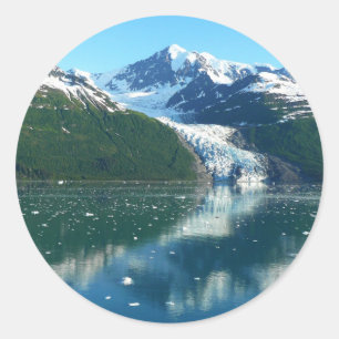College Fjord I Beautiful Alaska Photography Classic Round Sticker