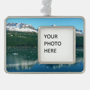 College Fjord I Beautiful Alaska Photography Silver Plated Framed Ornament