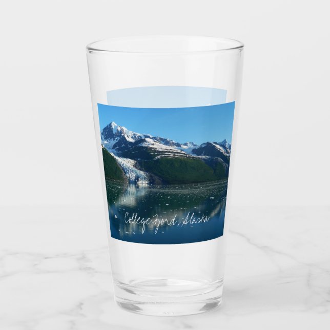 College Fjord II Beautiful Alaska Photography Glass (Front)