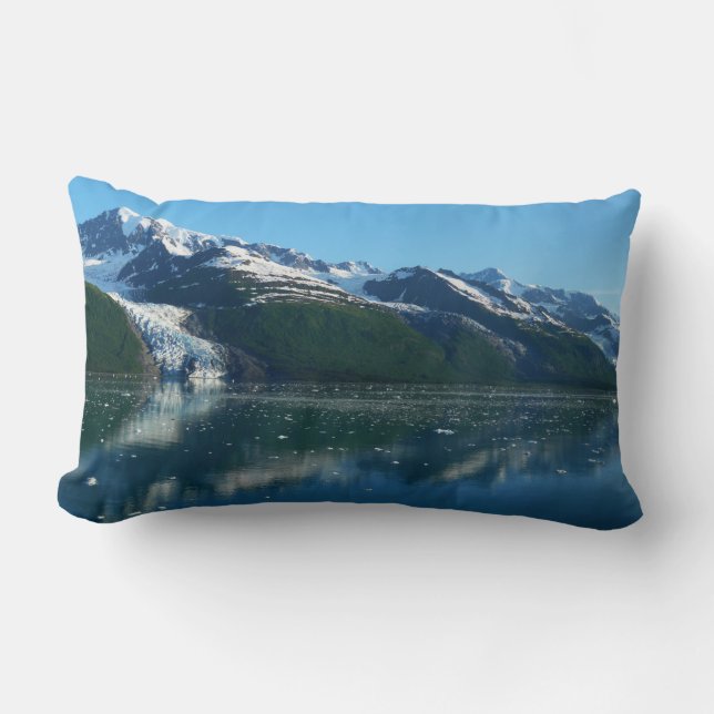 College Fjord II Beautiful Alaska Photography Lumbar Cushion (Front)
