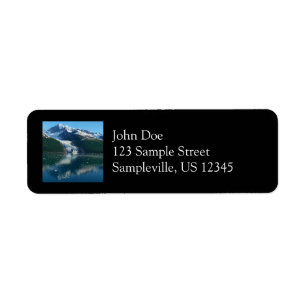 College Fjord II Beautiful Alaska Photography Return Address Label