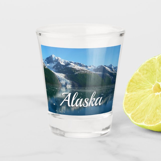 College Fjord II Beautiful Alaska Photography Shot Glass (Front)