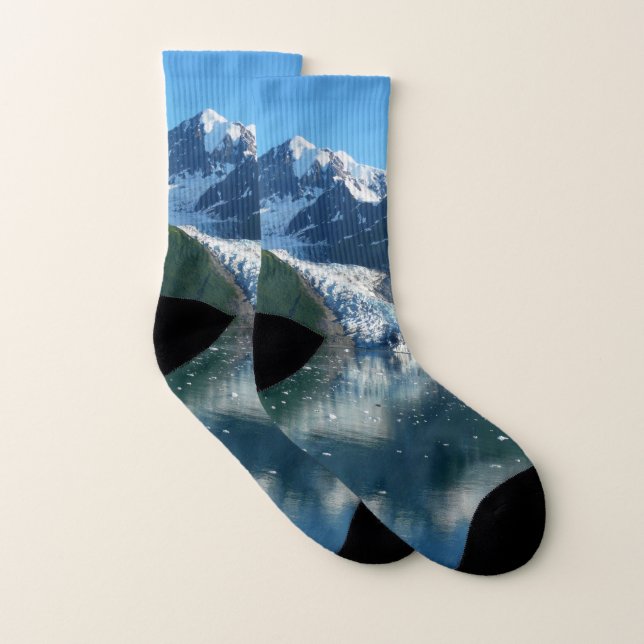 College Fjord II Beautiful Alaska Photography Socks (Pair)
