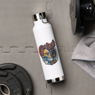 College Frat Banana Funny Retro Graphic Tee Water Bottle