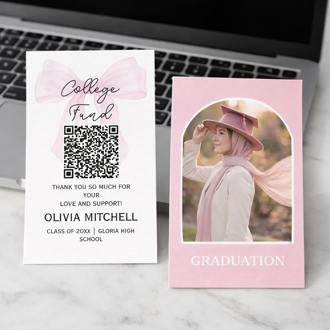 College fund graduation enclosure card (#GraduationCard
#CollegeFundCard#GraduationInvitation#PinkGraduation#GraduationDesign#CustomGraduate)